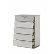 Mist 5PC Queen bedroom Set made with Wood Lacquer & Marble Detailing in White