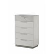 Mist 5PC Queen bedroom Set made with Wood Lacquer & Marble Detailing in White