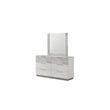 Mist 5PC Queen bedroom Set made with Wood Lacquer & Marble Detailing in White