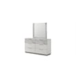 Mist 5PC Queen bedroom Set made with Wood Lacquer & Marble Detailing in White