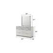 Mist 5PC Queen bedroom Set made with Wood Lacquer & Marble Detailing in White