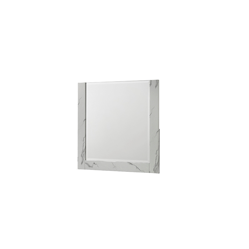 Mist 4PC King bedroom Set made with Wood Lacquer & Marble Detailing in White