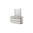 Mist Dresser made with Wood Lacquer & Marble finish White(INCLUDES DRESSER ONLY)