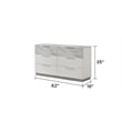 Mist Dresser made with Wood Lacquer & Marble finish White(INCLUDES DRESSER ONLY)