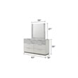 Mist Dresser made with Wood Lacquer & Marble finish White(INCLUDES DRESSER ONLY)