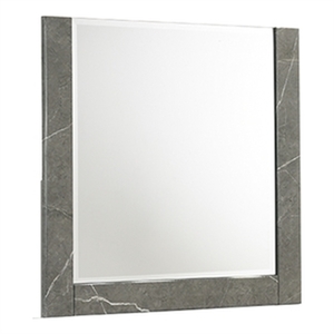 Elara Mirror Made with Manufactured Wood - Gray & Lacquer Finish
