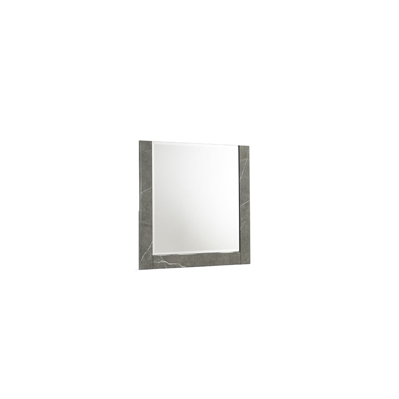 Elara King 5PC Set - Manufactured Wood - Gray & LED Marble Accent Headboard