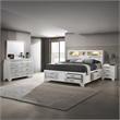 Soul Queen 4PC Set including Manufactured Wood & Marble Accents in White