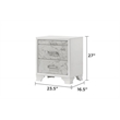 Soul Queen 4PC Set including Manufactured Wood & Marble Accents in White