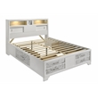 Soul Queen 4PC Set including Manufactured Wood & Marble Accents in White