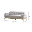 Zoe Sofa with Cut Chenille & Lumbar Support in Gray