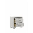Soul Nightstand with Manufactured Wood & Marble Accent Drawers in White