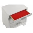 Soul Nightstand with Manufactured Wood & Marble Accent Drawers in White