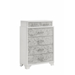 Soul Chest with Manufactured Wood & Marble Accent Drawers in White