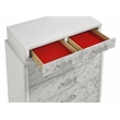 Soul Chest with Manufactured Wood & Marble Accent Drawers in White
