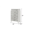 Soul Chest with Manufactured Wood & Marble Accent Drawers in White