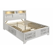 Soul Full Bed with Manufactured Wood & LED Headboard in White