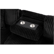 Plush Sectional made with Wood and  Soft Corduroy Wood in Black