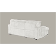 Plush Sectional made with Soft Corduroy and Wood in Cream