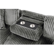 Plush Sectional made with Wood and Soft Corduroy Wood in Gray