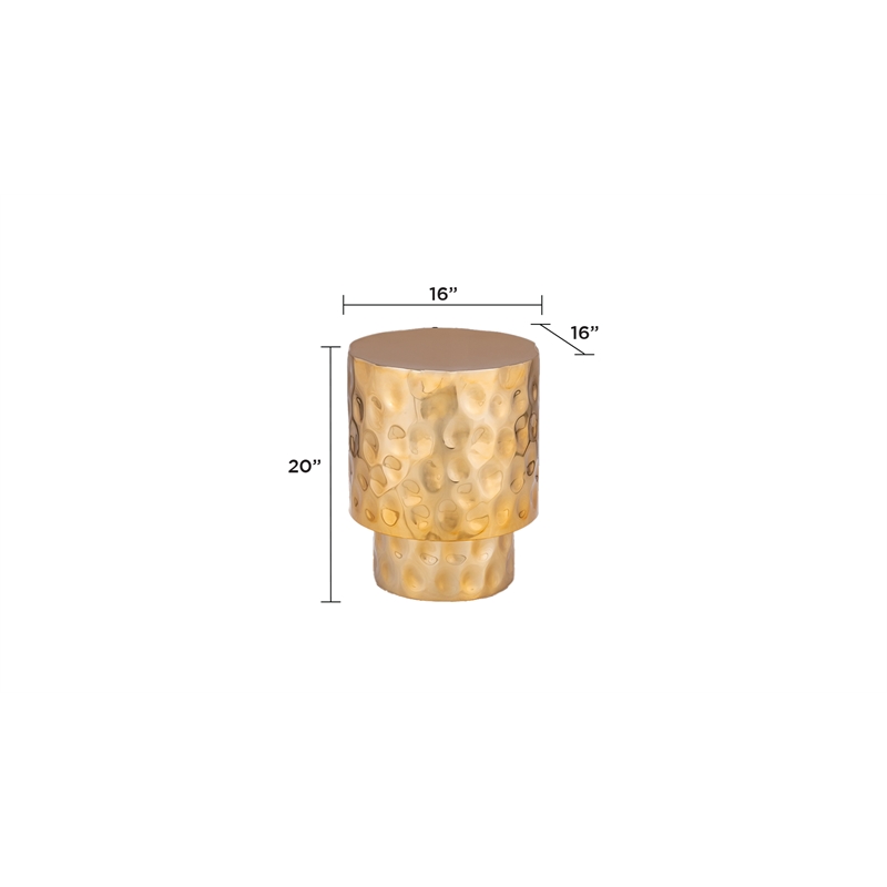 ET 90 Modern Style End Table made with Metal in Gold