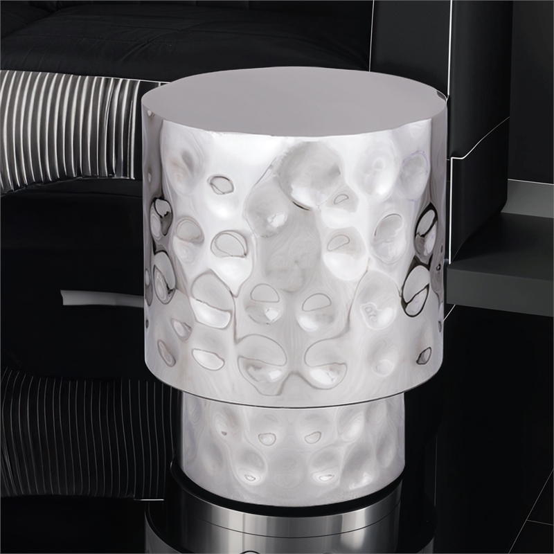 ET 90 END Table Modern Style Table made with Metal in Silver