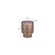 ET 90 END Table Modern Style Table made with Metal in Copper
