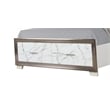 Desire Queen Bed with Manufactured Wood LED Headboard in White