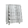 Eros Queen 5PC Bedroom Set with Manufactured Wood & Tufted Detailing in Silver