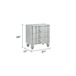 Eros King 5PC Bedroom Set with Manufactured Wood & Tufted Detailing in Silver