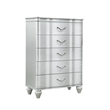 Eros King 5PC Bedroom Set with Manufactured Wood & Tufted Detailing in Silver