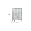 Eros King 5PC Bedroom Set with Manufactured Wood & Tufted Detailing in Silver