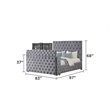 Encore King Bed with TV Storage and Fireplace in Gray(TV NOT INCLUDED)