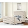 Encore 4PC Queen Bedroom Set including Manufactured Wood & Fireplace in Beige