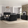 Encore 5PC Queen Bedroom Set including Manufactured Wood & Fireplace in Black