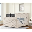 Encore 4PC Queen Vanity Set including Manufactured Wood & Fireplace in Beige