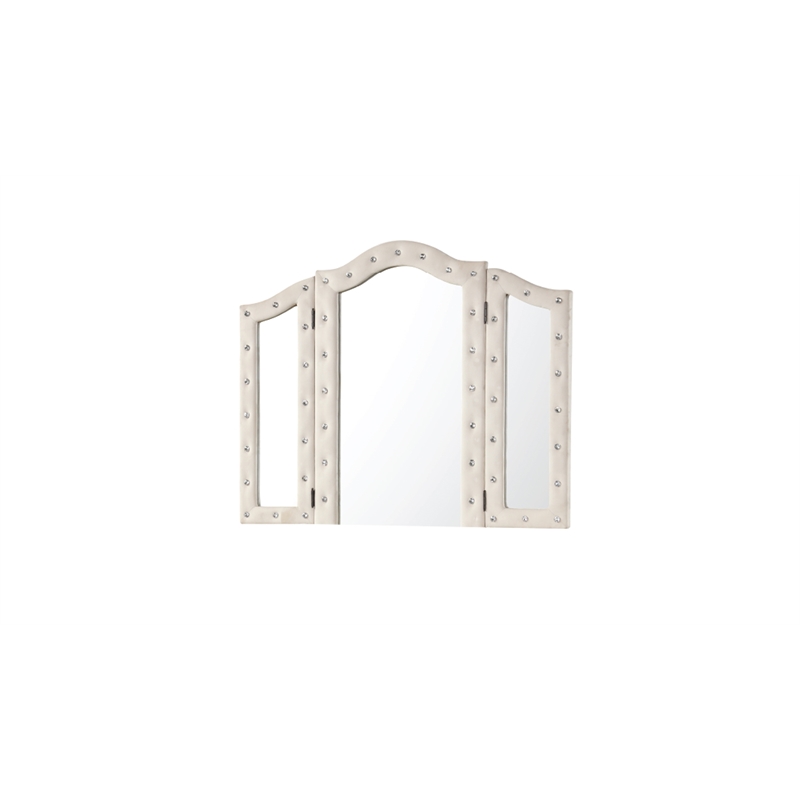 Encore 5PC Queen Vanity Set including Manufactured Wood & Fireplace in Beige
