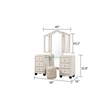 Encore 4PC King Vanity Set including Manufactured Wood & Fireplace in Beige