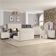 Encore 5PC King Vanity Set including Manufactured Wood & Fireplace in Beige