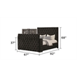 Encore 5PC Queen Vanity Set including Manufactured Wood & Fireplace in Black