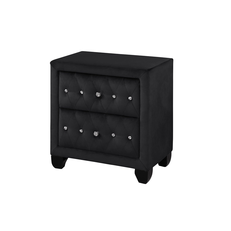 Encore 5PC King Vanity Set including Manufactured Wood & Fireplace in Black