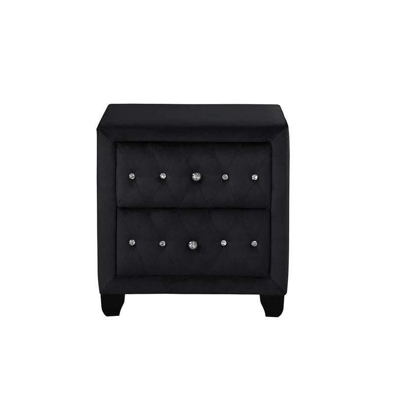 Encore 5PC King Vanity Set including Manufactured Wood & Fireplace in Black
