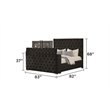 Encore 5PC King Vanity Set including Manufactured Wood & Fireplace in Black