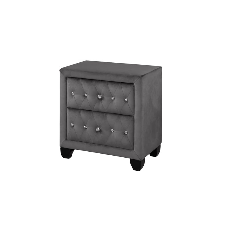 Encore 4PC Queen Bedroom Set including Manufactured Wood & Fireplace in Gray