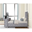 Encore 4PC Queen Bedroom Set including Manufactured Wood & Fireplace in Gray
