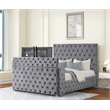 Encore 4PC Queen Vanity Set including Manufactured Wood & Fireplace in Gray