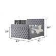 Encore 5PC Queen Vanity Set including Manufactured Wood & Fireplace in Gray