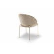 Onyx Modern Chair With Gold Legs - Velvet Fabric & Beige Color