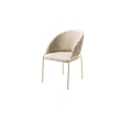 Onyx Modern Chair With Gold Legs - Velvet Fabric & Beige Color