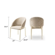 Onyx Modern Chair With Gold Legs - Velvet Fabric & Beige Color